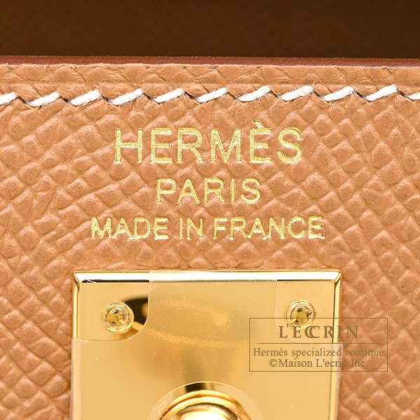 Hermes Kelly bag 25 Sellier Gold Epsom leather Gold hardware