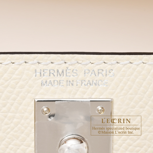 Hermes Kelly bag mini Tricolore Sellier Nata/Bai brun/Alezan Epsom leather Silver hardware