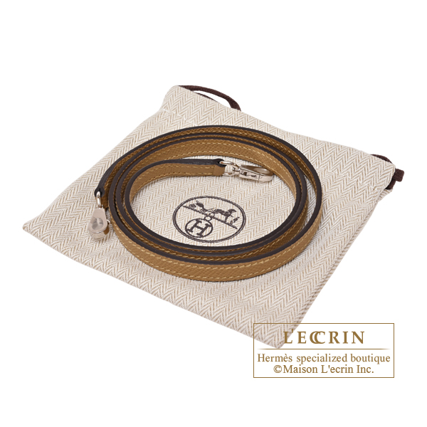 Hermes Kelly bag mini Tricolore Sellier Nata/Bai brun/Alezan Epsom leather Silver hardware