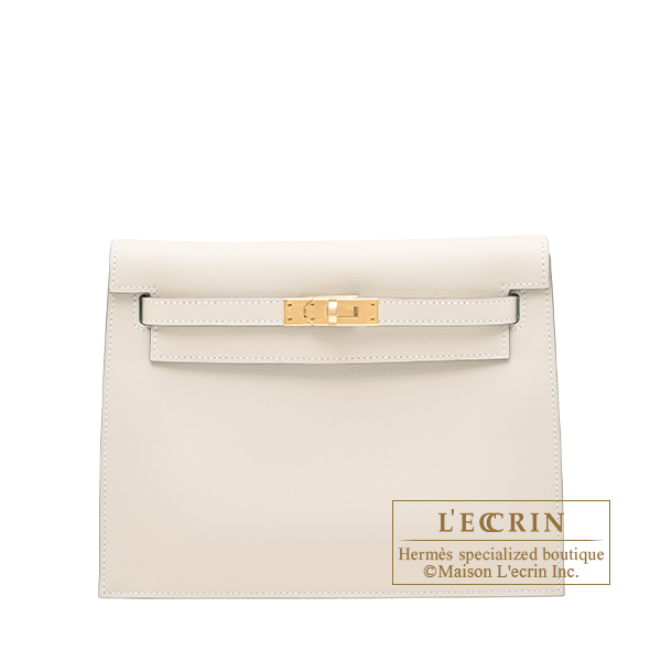 Hermes Kelly Dance Craie Swift leather Gold hardware