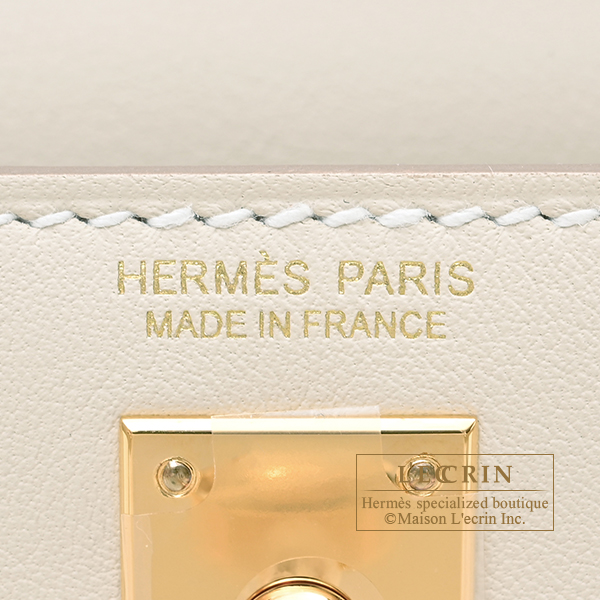 Hermes Kelly Dance Craie Swift leather Gold hardware