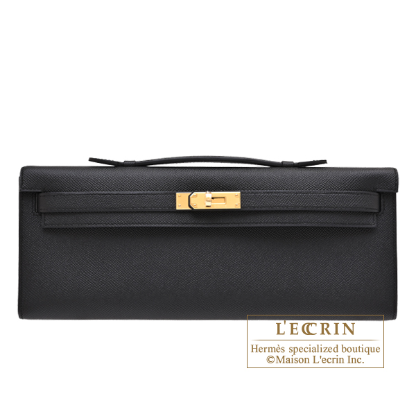 Hermes　Kelly Cut　Black　Epsom leather　Gold hardware