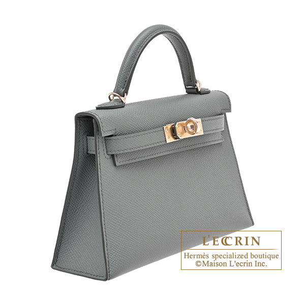 Hermes Kelly bag mini Sellier Vert amande Epsom leather Champagne gold hardware