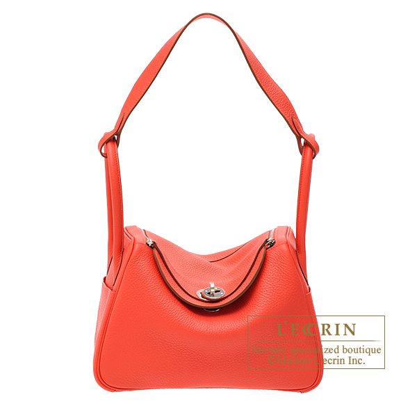 HERMES Taurillon Clemence Evelyne III GM Rose Jaipur 50788