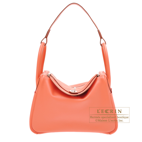 Hermes　Lindy bag 30　Flamingo　Evercolor leather　Silver hardware