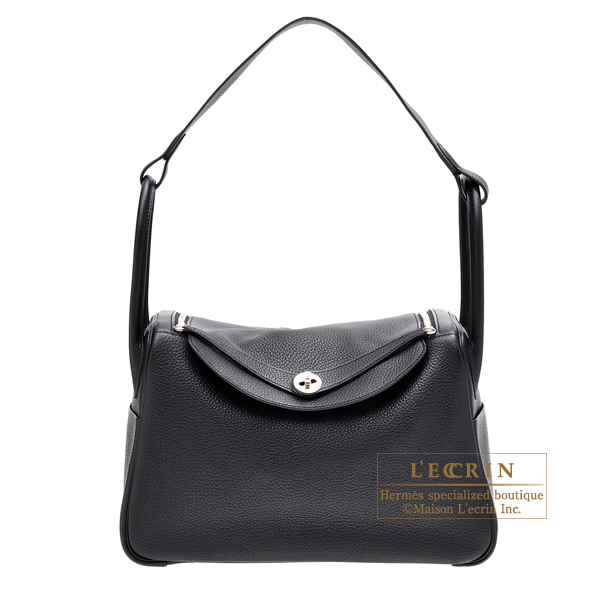 Hermes　Lindy bag 34　Black　Clemence leather　Silver hardware