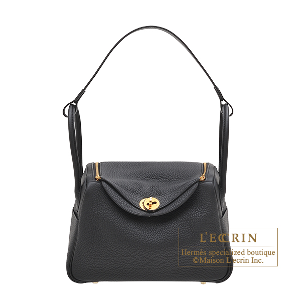 Hermes　Lindy bag 26　Black　Clemence leather　Gold hardware