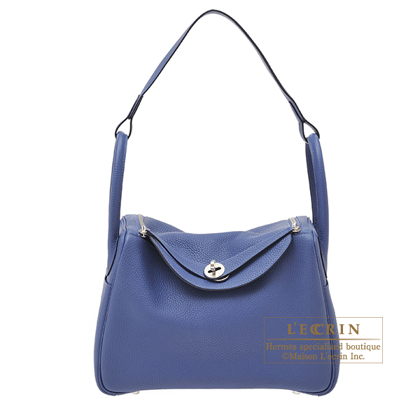 Hermes　Lindy bag 30　Blue brighton　Clemence leather　Silver hardware