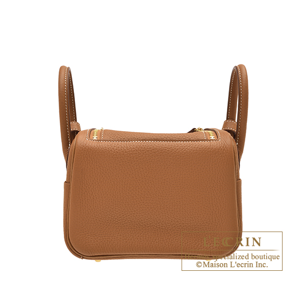 Hermes Mini Lindy 19 Bag Taurillon Clemence Leather Gold Hardware, CK18 -  SYMode Vip