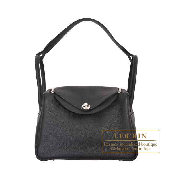 Hermes　Lindy bag 30　Black　Clemence leather　Silver hardware