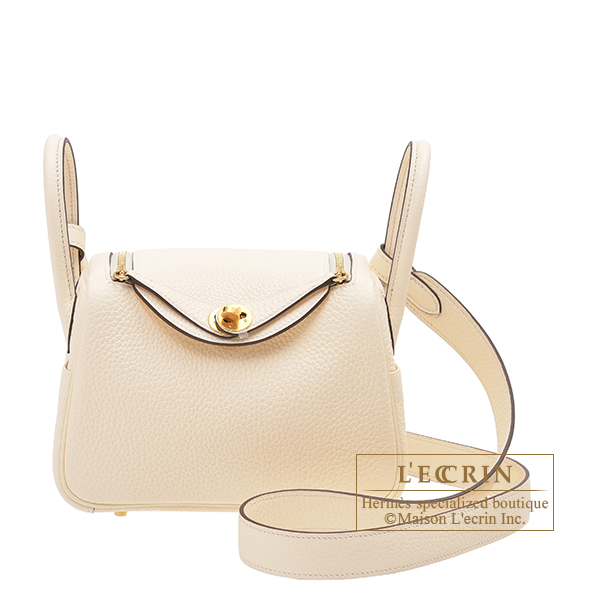 Hermes Lindy bag mini Nata Clemence leather Gold hardware