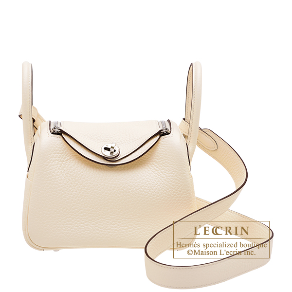 Hermes　Lindy bag mini　Nata　Clemence leather　Silver hardware