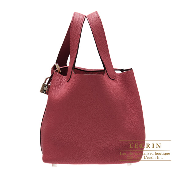 Hermes　Picotin Lock bag 22/MM　Ruby　Clemence leather　Silver hardware