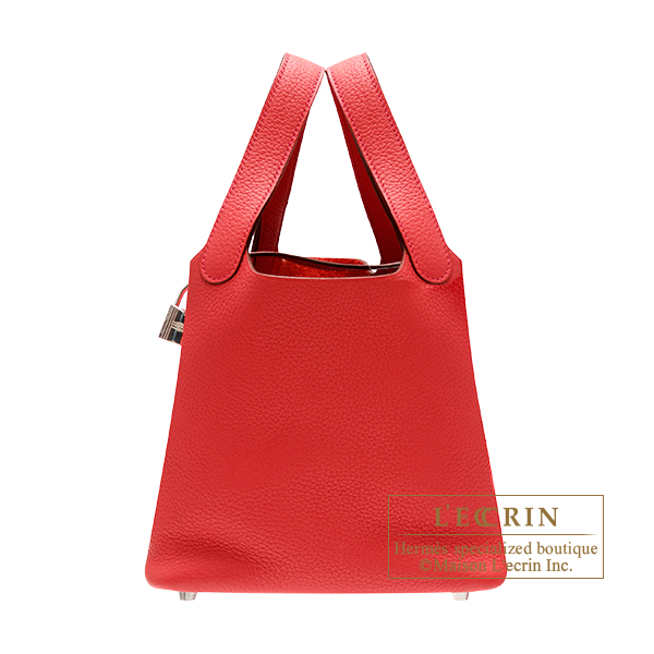 Hermes　Picotin Lock bag 18/PM　Bougainvillier　Clemence leather　Silver hardware