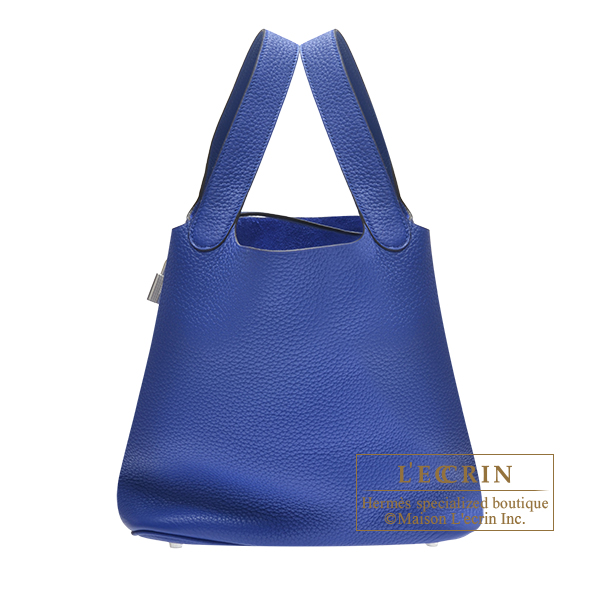 Hermes　Picotin Lock bag 22/MM　Blue electric　Clemence leather　Silver hardware