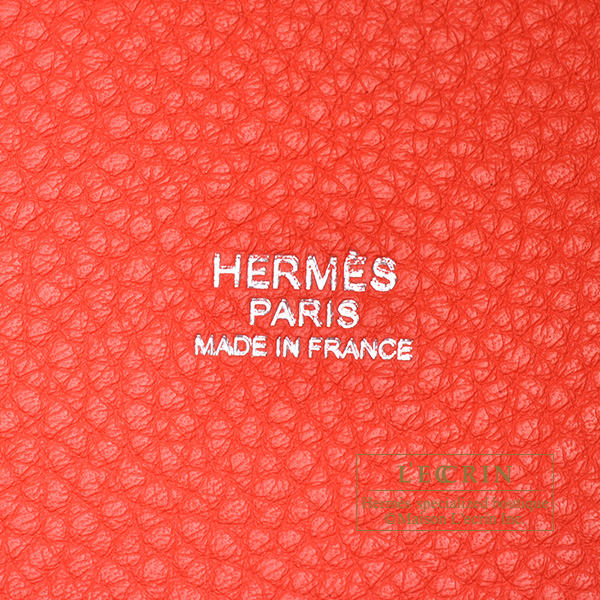 Hermes Picotin Lock bag MM Rose jaipur Clemence leather Silver