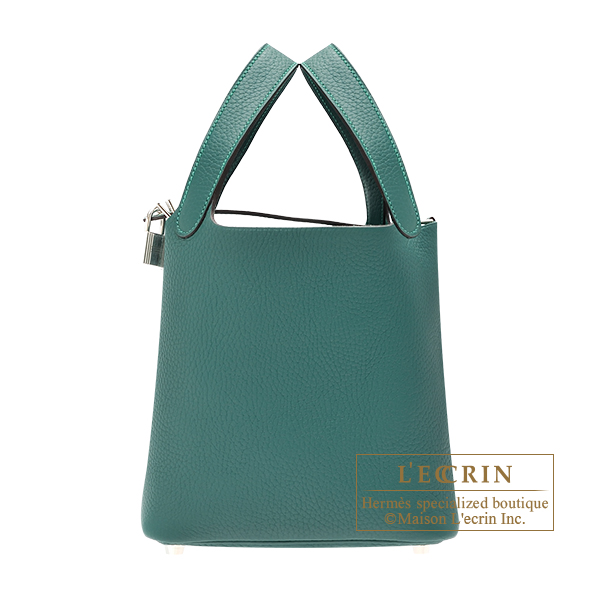 Hermes　Picotin Lock bag 18/PM　Malachite　Clemence leather　Silver hardware