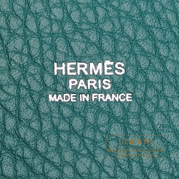 Hermes Picotin Lock bag PM Malachite Clemence leather Silver hardware