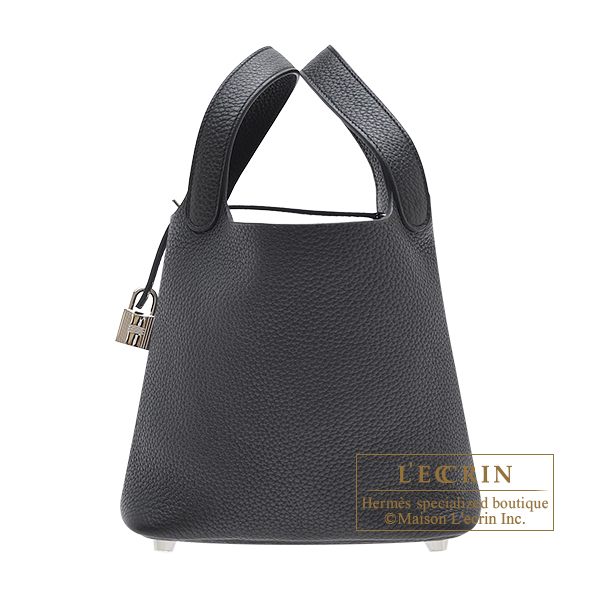Hermes　Picotin Lock bag 18/PM　Plomb　Clemence leather　Silver hardware