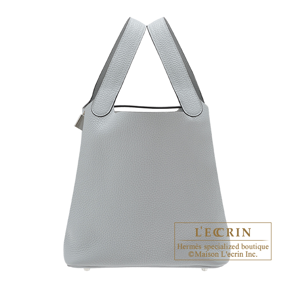 Hermes　Picotin Lock bag 22/MM　Blue glacier　Clemence leather　Silver hardware