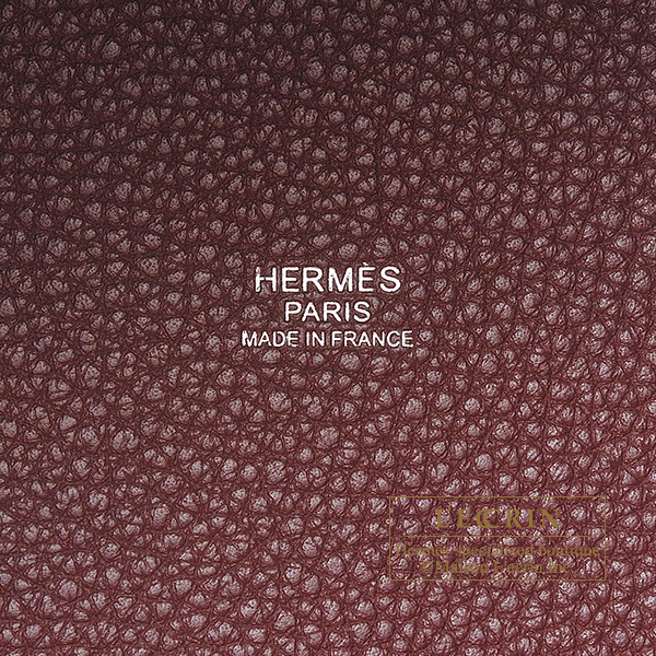 Hermes Picotin Lock bag PM Bordeaux Clemence leather Silver hardware