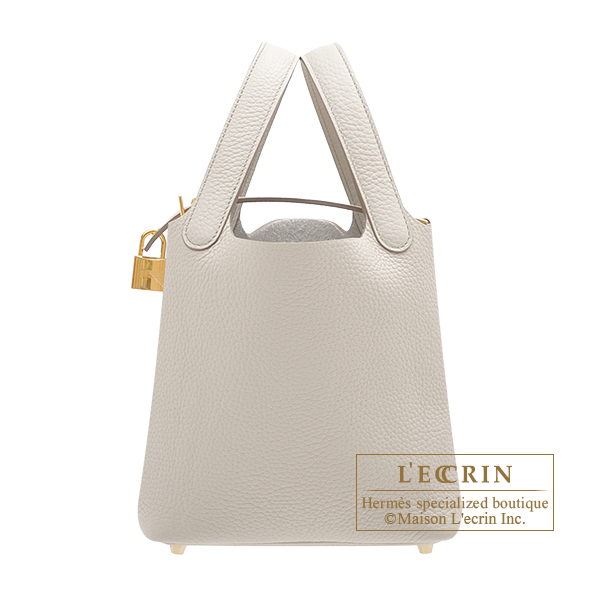 Hermes　Picotin Lock bag 18/PM　Beton　Clemence leather　Gold hardware