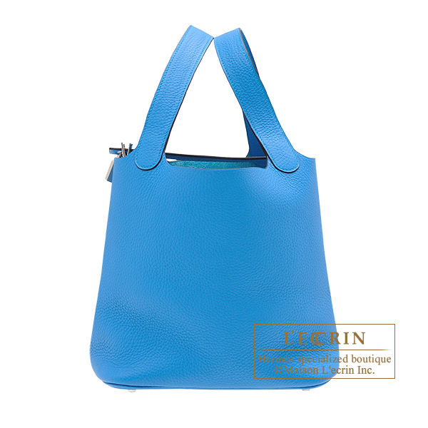 Hermes　Picotin Lock bag 22/MM　Blue zanzibar　Clemence leather　Silver hardware