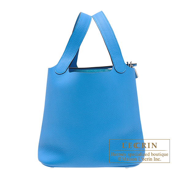 Hermes Picotin Lock bag 22/MM Blue zanzibar Clemence leather