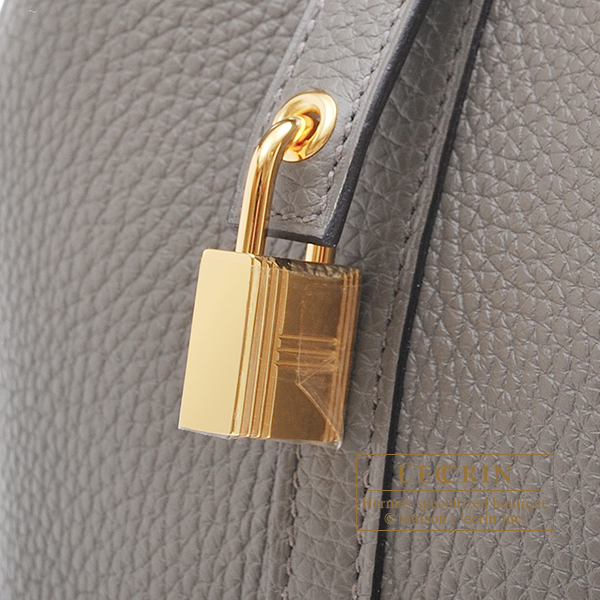 Hermes Etoupe Picotin Lock 18 PM Handbag Bag Birkin Kelly Etain