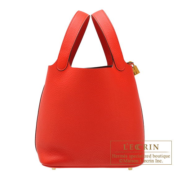 Hermes Kelly 20 Mini Sellier Bag Rouge Tomate Epsom Gold Hardware