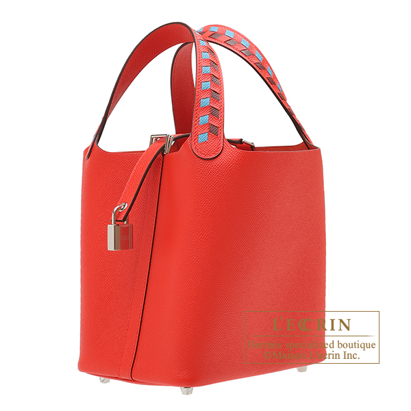 Hermes Rouge de Coeur Picotin Lock 18 PM Handbag