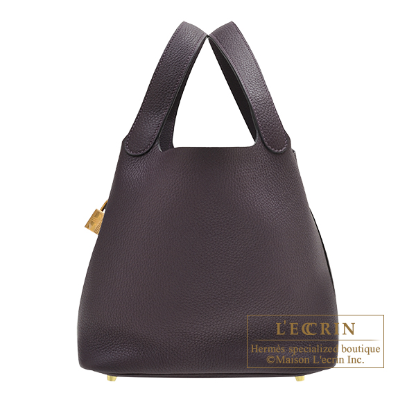 Hermes　Picotin Lock bag 22/MM　Raisin　Clemence leather　Gold hardware