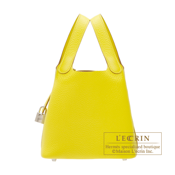 Hermes　Picotin Lock bag PM　Lime　Clemence leather　Silver hardware
