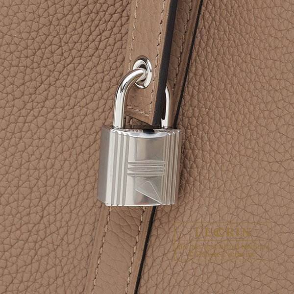 Hermes Picotin Lock bag MM Anemone Maurice leather Silver hardware