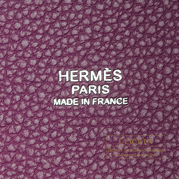 Hermes Picotin Lock bag MM Anemone Maurice leather Silver hardware