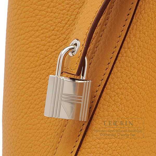 Hermes Picotin Lock Eclat bag PM Sesame/Lime Clemence leather