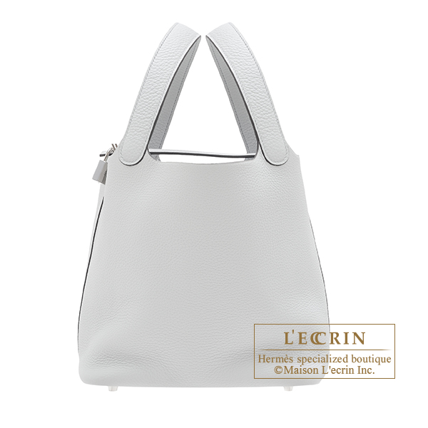 Hermes　Picotin Lock bag MM　Blue pale　Clemence leather　Silver hardware