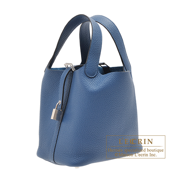 Hermes Picotin Lock bag 18 PM Deep blue Maurice leather Silver hardware L ecrin Boutique Singapore