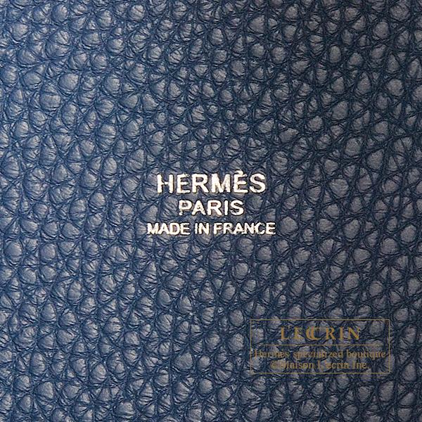 Hermes Picotin Lock bag MM Deep blue Maurice leather Silver hardware