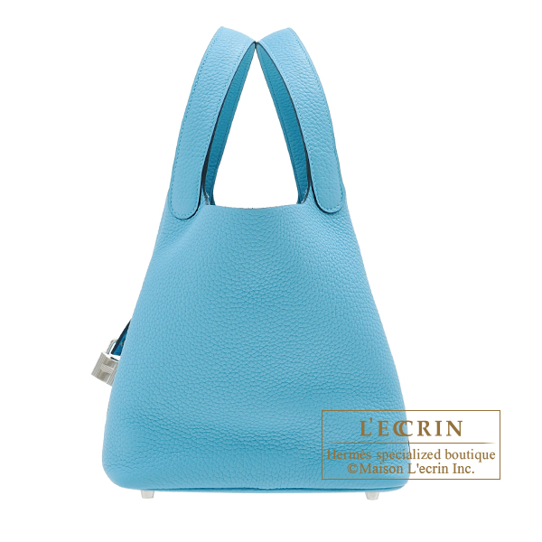 Hermes　Picotin Lock bag 22/MM　Blue du nord　Clemence leather　Silver hardware