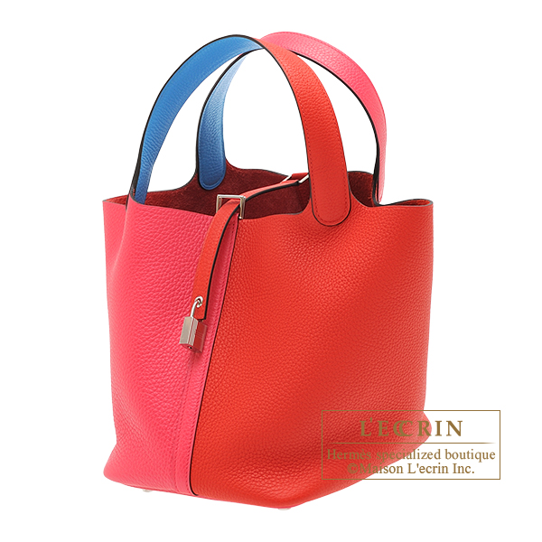 Replica Hermes Kelly Mini II Sellier Tri-color Bag In Red/Rose Extreme/Blue  Epsom Calfskin