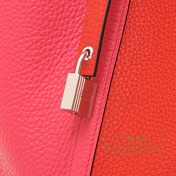 Hermes Kelly 28 Casaque Sellier Bag Rouge de Coeur/Rose Extreme