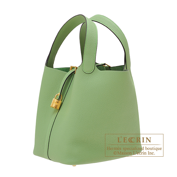 Hermès Picotin Micro Ostrich Vert Criquet