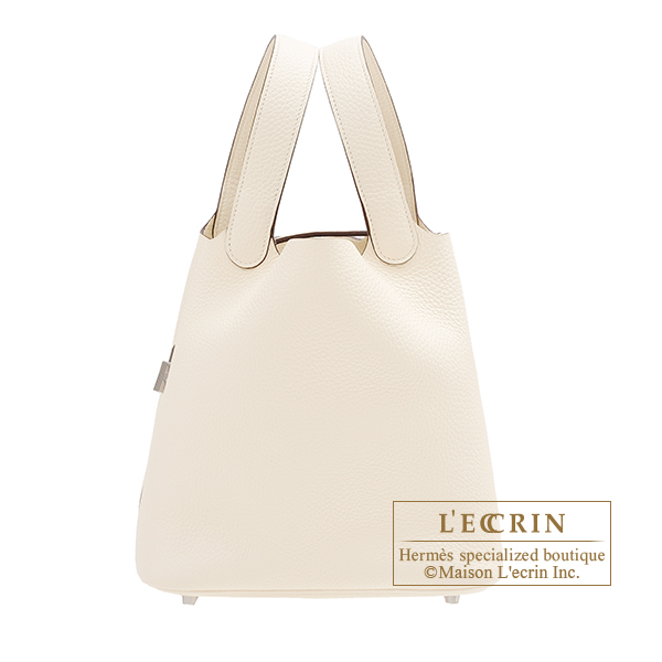 Hermes　Picotin Lock bag MM　Nata　Clemence leather　Silver hardware