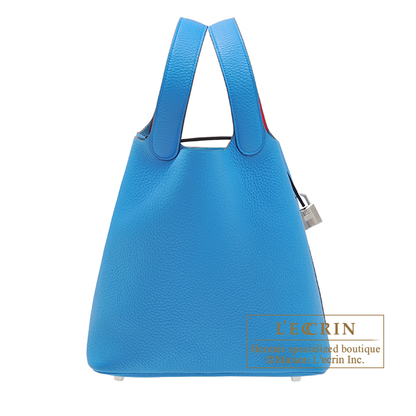 HERMES PICOTIN LOCK Eclat MM Clemence leather/Swift leather Blue frida –  BRANDSHOP-RESHINE