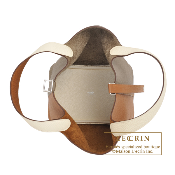Hermes Picotin Lock casaque 2 bag PM Gold/Etoupe grey/Nata 