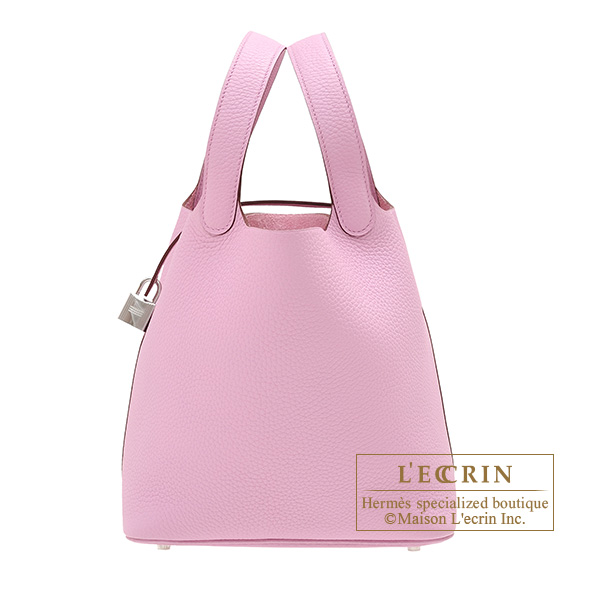 Hermes Picotin Lock 14 Micro Lucky Daisy Bag Chai / Rose Palladium