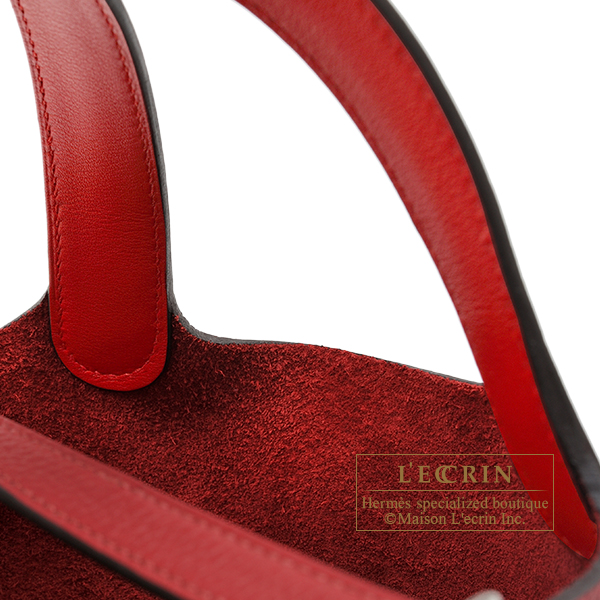 Hermes Picotin Lock Eclat bag MM Rouge grenat/ Rouge piment