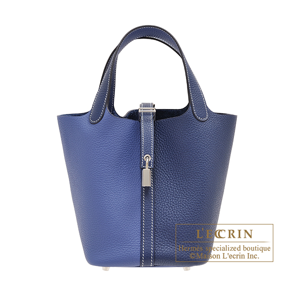 Hermes Picotin Lock casaque bag PM Blue saphir/ Blue brighton