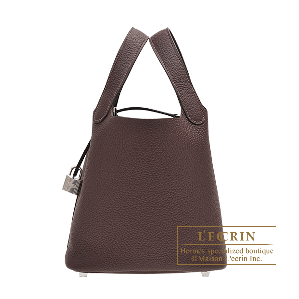 Hermes　Picotin Lock bag PM　Rouge sellier　Clemence leather　Silver hardware
